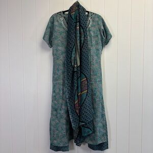 Roopam Womens Boho Hippie Lightweight 3pc Saree Set Size 40 Bollywood Classic